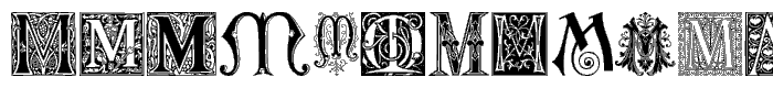 Ornamental Initials M font